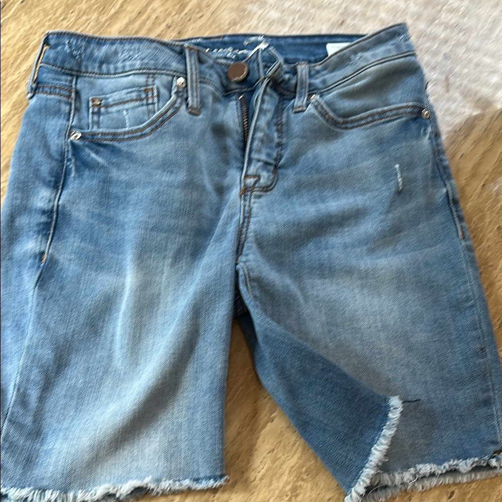 Blue Denim Cutoff Shorts